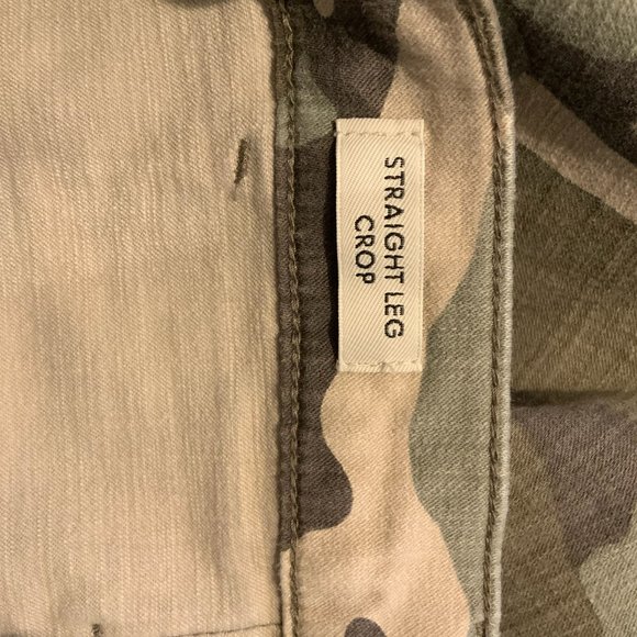J Crew Straight Leg Crop Pants Camo Style AE301 Size 27 - Picture 6 of 7
